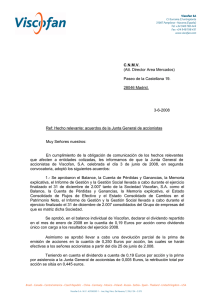 06 Junio - Propuestas de Acuerdos adoptados por la Junta General de Accionistas 2008