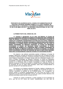 Propuestas de acuerdos Junta General 2014