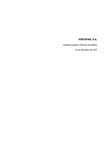 Informe de Auditoría, Cuentas anuales e informe de gestión de Viscofan SA año 2007