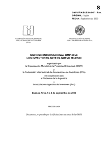 S Inglés Septiembre de 2000 OMPI/IFIA/BUE/00/INF.1 Rev.