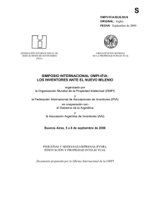 S Inglés Septiembre de 2000 OMPI/IFIA/BUE/00/6