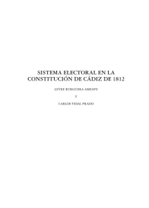 SISTEMA ELECTORAL EN LA CONSTITUCIÓN DE CÁDIZ DE 1812 LEYRE BURGUERA AMEAVE Y