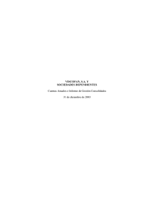 Annual Accounts and Director's Report of Viscofan S.A. and subsidiaries, year 2002