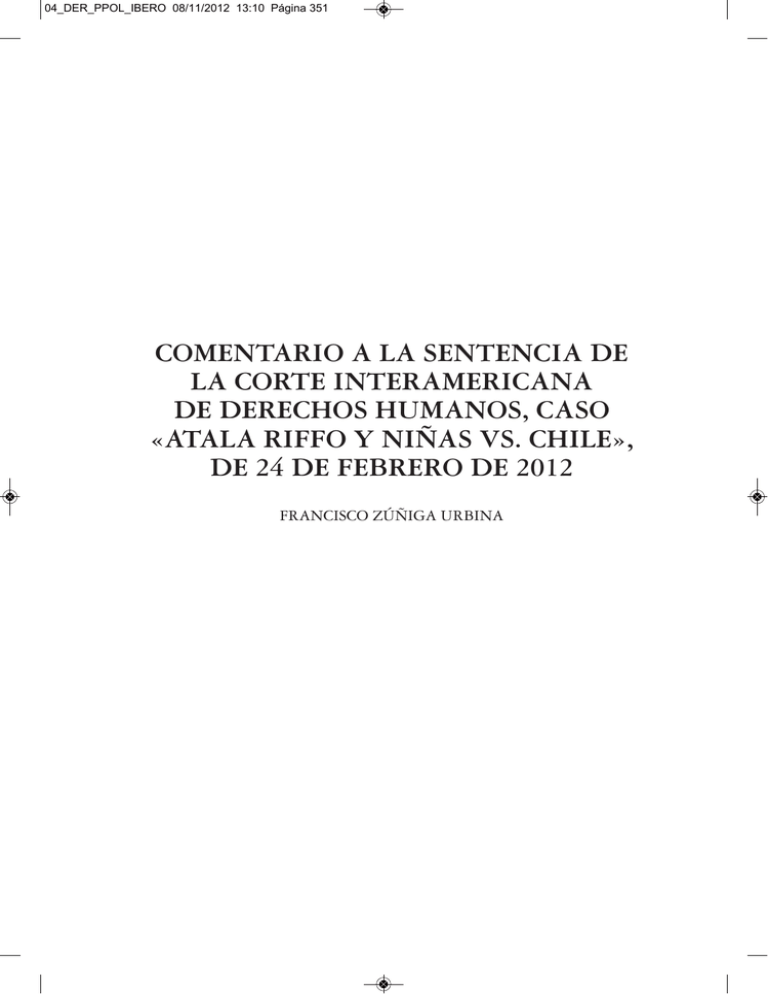 COMENTARIO A LA SENTENCIA DE LA CORTE INTERAMERICANA DE DERECHOS ...