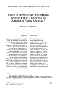 Hacia la comprensión del espacio urbano global: ¿Sistemas de