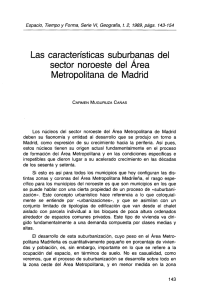 Las características suburbanas del sector noroeste del Área Metropolitana de Madrid