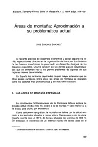 Áreas de montaña: Aproximación a su problemática actual