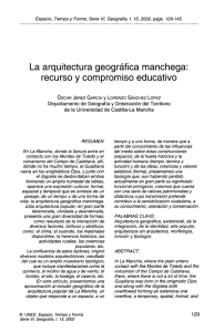 La arquitectura geográfica manchega: recurso y compromiso educativo