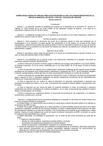 Norma 6. Matrícla en los cursos impartidos en la Escuela Municipal de Artes y Oficios "Catalina de Oscáriz". (pdf, 85.01 Kb)