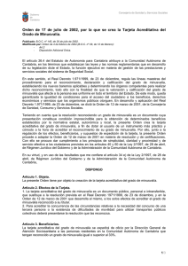 Orden de 17 de Julio de 2002, por la que se crea la