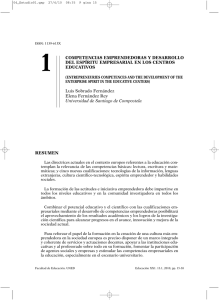 1 COMPETENCIAS EMPRENDEDORAS Y DESARROLLO DEL ESPÍRITU EMPRESARIAL EN LOS CENTROS EDUCATIVOS