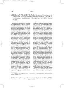 MIGUEL A. V. FERREIRA construcción de los constructores de hechos científicos 236