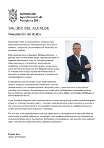 SALUDO DEL ALCALDE Presentación del alcalde