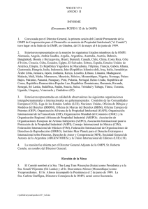 WO/CF/17/1 ANEXO  II INFORME (Documento PCIPD/1/12 de la OMPI)