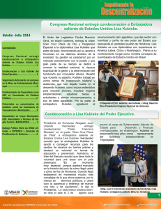 Boletín - Julio  2014 Congreso Nacional entregó condecoración a Embajadora