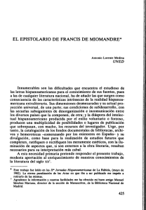 EL EPISTOLARIO DE FRANGÍS DE MIOMANDRE*