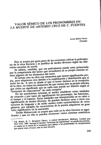 ^z VALOR SEMICO DE LOS PRONOMBRES EN LA MUERTE DE ARTEMIO CRUZ