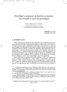 Movilidad y migración de familias jornaleras: S M