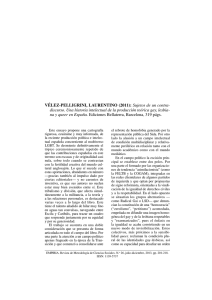 VÉLEZ-PELLIGRINI, LAURENTINO (2011): Ediciones Bellaterra, Barcelona, 319 págs.