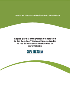 Reglas para la Integración y Operación de los Comités Técnicos Especializados