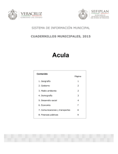 Acula SISTEMA DE INFORMACIÓN MUNICIPAL CUADERNILLOS MUNICIPALES, 2015