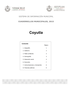 Coyutla SISTEMA DE INFORMACIÓN MUNICIPAL CUADERNILLOS MUNICIPALES, 2015