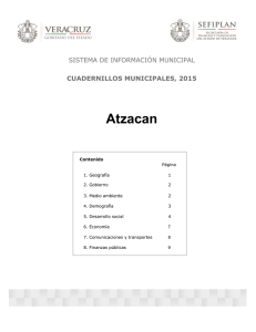 Atzacan SISTEMA DE INFORMACIÓN MUNICIPAL CUADERNILLOS MUNICIPALES, 2015