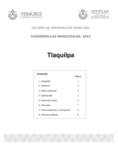 Tlaquilpa SISTEMA DE INFORMACIÓN MUNICIPAL CUADERNILLOS MUNICIPALES, 2015