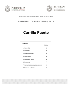 Carrillo Puerto SISTEMA DE INFORMACIÓN MUNICIPAL CUADERNILLOS MUNICIPALES, 2015