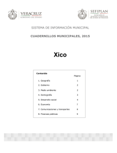 Xico SISTEMA DE INFORMACIÓN MUNICIPAL CUADERNILLOS MUNICIPALES, 2015