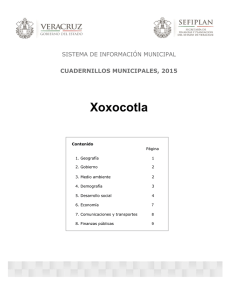 Xoxocotla SISTEMA DE INFORMACIÓN MUNICIPAL CUADERNILLOS MUNICIPALES, 2015