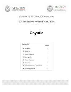 Coyutla SISTEMA DE INFORMACIÓN MUNICIPAL CUADERNILLOS MUNICIPALES, 2016