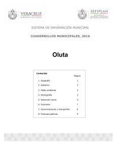 Oluta SISTEMA DE INFORMACIÓN MUNICIPAL CUADERNILLOS MUNICIPALES, 2016