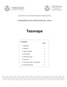 Tezonapa SISTEMA DE INFORMACIÓN MUNICIPAL CUADERNILLOS MUNICIPALES, 2016