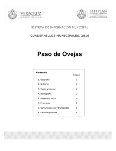 Paso de Ovejas SISTEMA DE INFORMACIÓN MUNICIPAL CUADERNILLOS MUNICIPALES, 2016