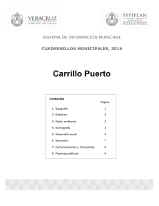 Carrillo Puerto SISTEMA DE INFORMACIÓN MUNICIPAL CUADERNILLOS MUNICIPALES, 2016