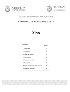 Xico SISTEMA DE INFORMACIÓN MUNICIPAL CUADERNILLOS MUNICIPALES, 2016