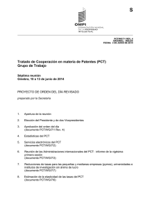 S Tratado de Cooperación en materia de Patentes (PCT) Grupo de Trabajo