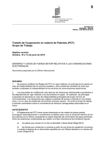 S Tratado de Cooperación en materia de Patentes (PCT) Grupo de Trabajo