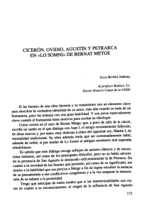 CICER&Oacute;N, OVIDIO, AGUST&Iacute;N Y PETRARCA EN &laquo;LO SOMNI&raquo; DE BERNAT METGE