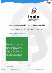 Informe de Exportación - Enero 2013