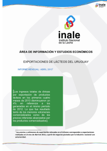 Informe de Exportación - Abril 2013