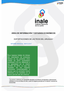 Informe de Exportación - Mayo 2013