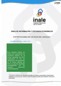 Informe de Exportación - Junio 2013