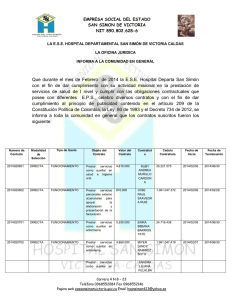 Descargar el archivo para mayor información sobre Informe contratación celebrada mes de febrero 2014