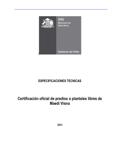Certificación oficial de predios o planteles libres de maedi visna