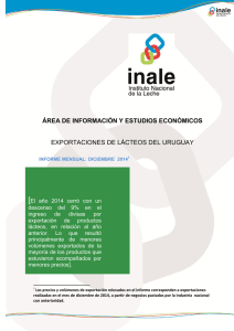 Informe de Exportación - Diciembre 2014