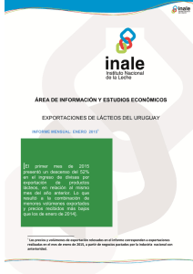 Informe de Exportación - Enero 2015