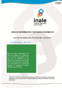 Informe de Exportación - Abril 2015