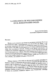 LA INFLUENCIA  D E WILLIAM GODWIN Universidad Complutense de Madrid